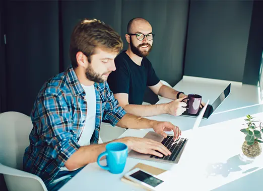 People working in offece