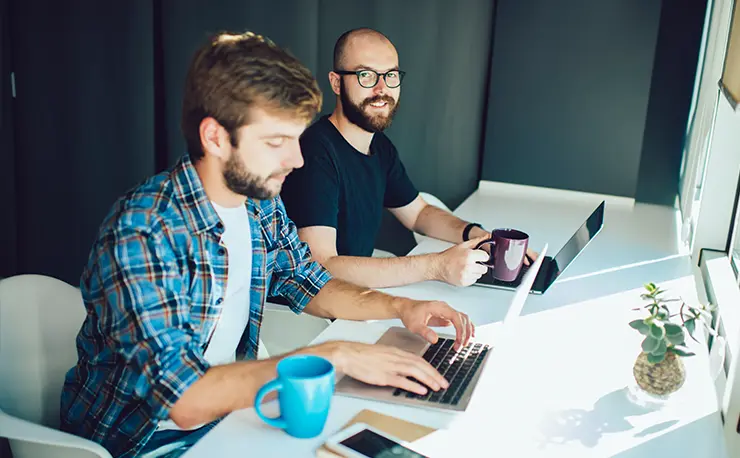 People working in offece